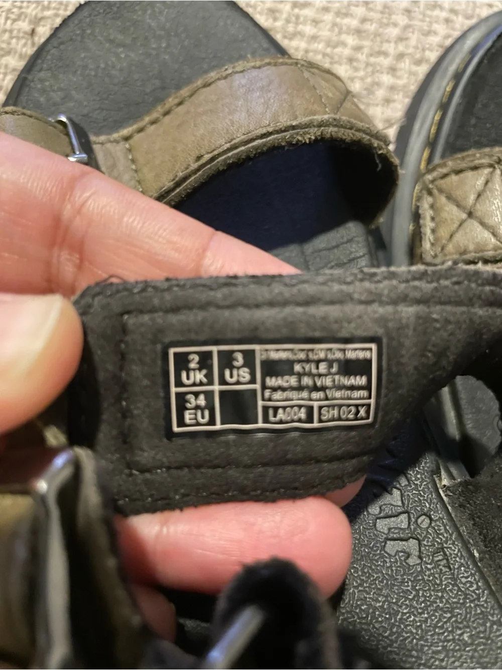 Dr. Martens Green Strap Sandals for Kids